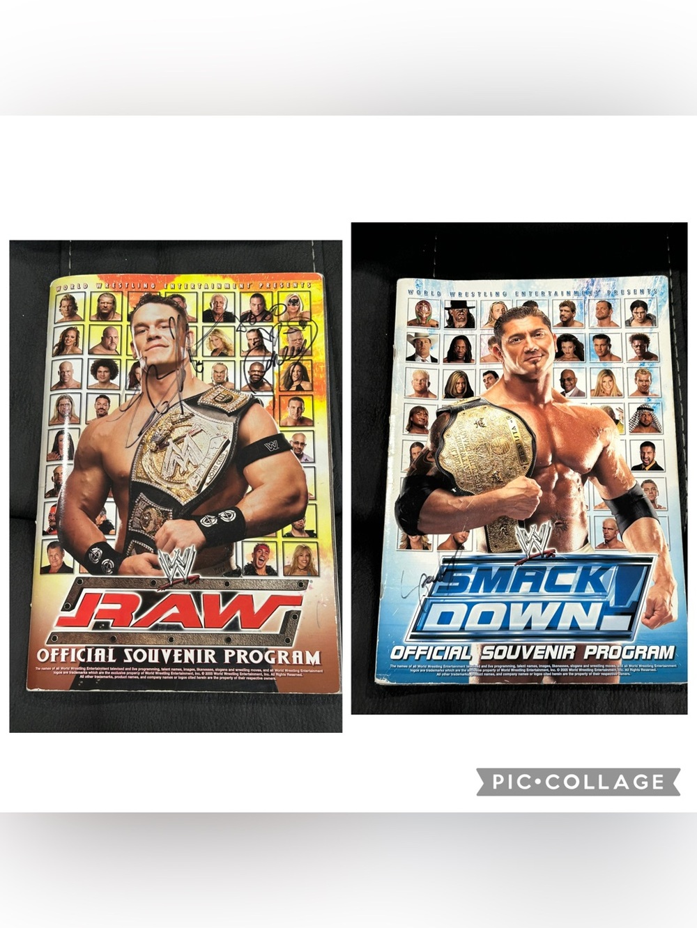 WWE official souvenir program with autographs!! Raw & smackdown!